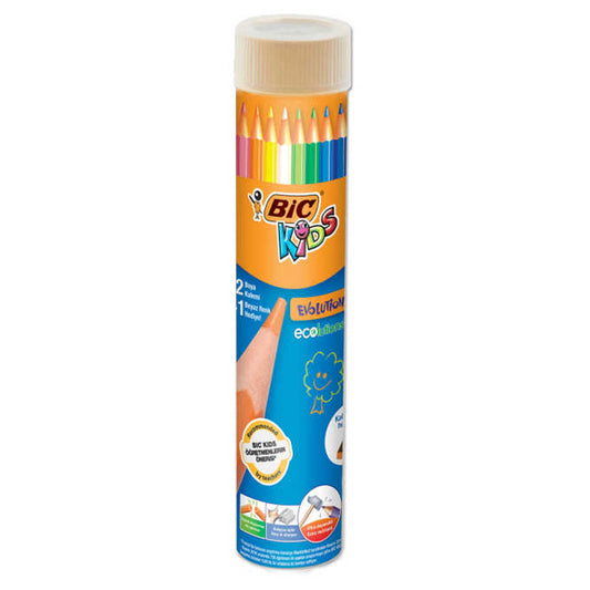 Bic Evolution 12+1 Renk Kuru Boya Kalemi Metal Kutu 958191