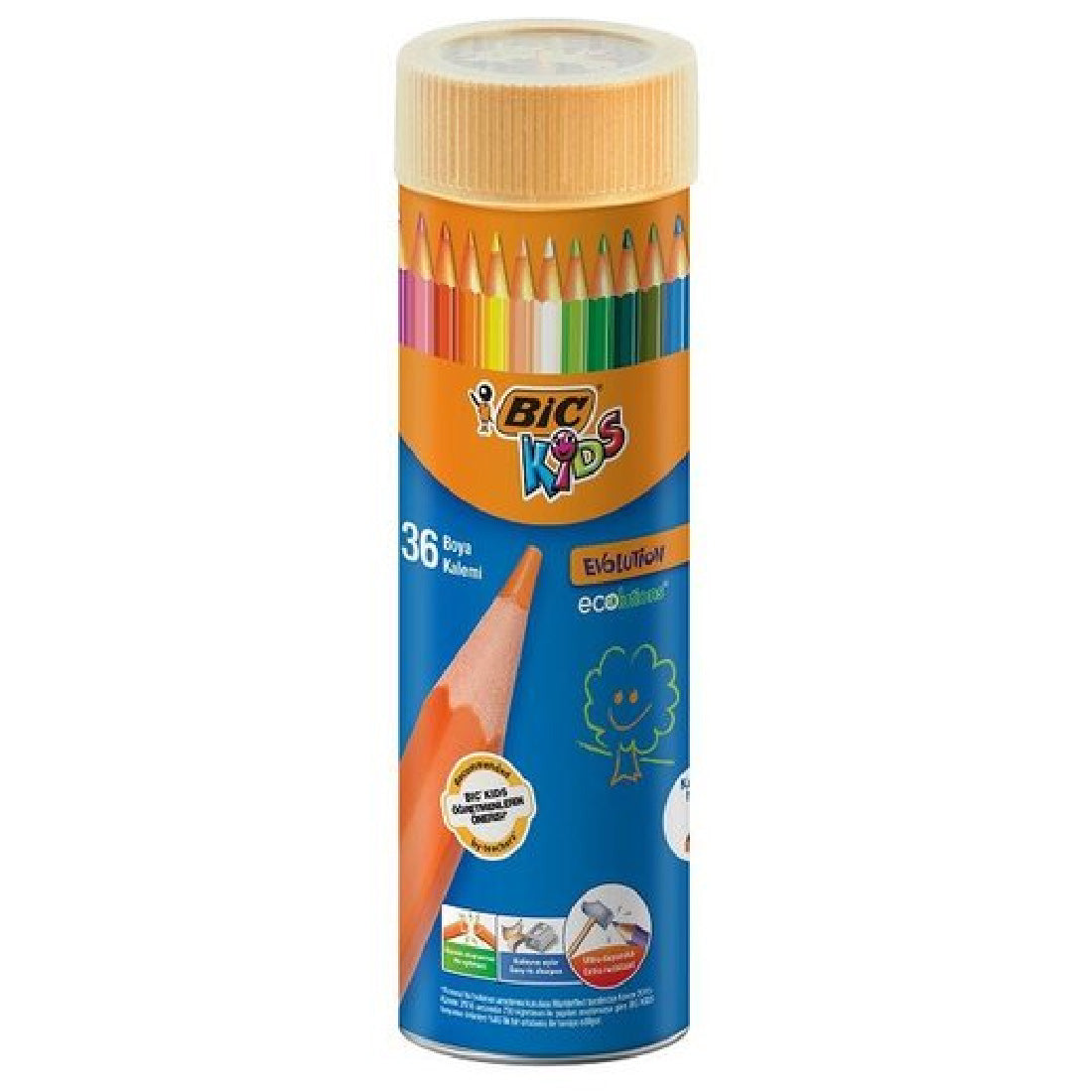 Bic Evolution 36'lı Metal Tüp Kuru Boya Kalemi 968491