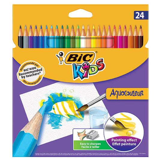 Bic Kids Aquacouleur 24'lü Kuru boya Kalemi