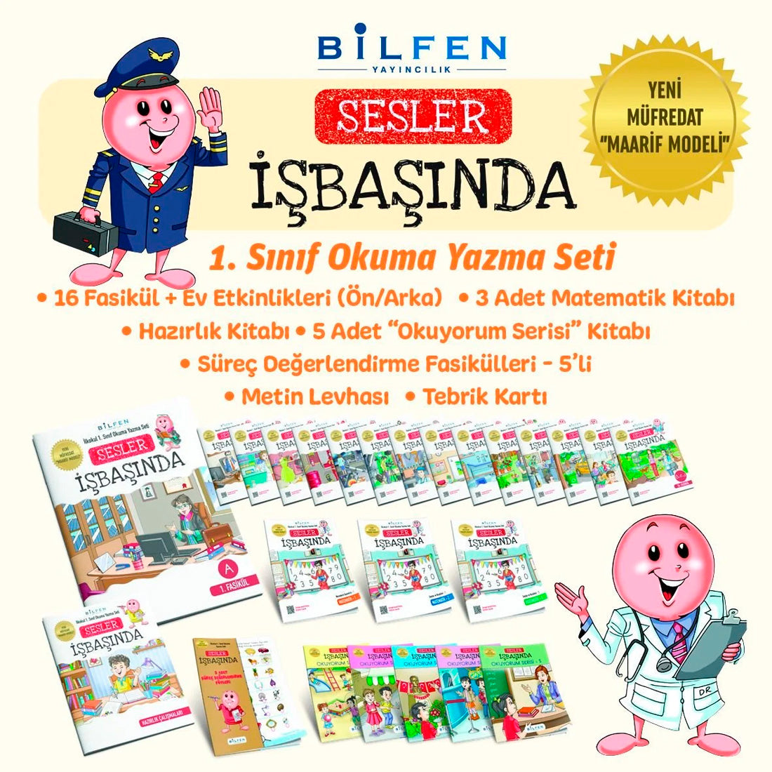 Bilfen Yayınları 1. Sınıf Sesler İş Başında