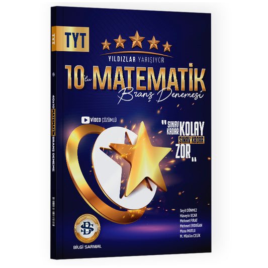 Bilgi Sarmal Yayınları TYT Matematik Yıldızlar Yarışıyor 10'lu Branş Denemesi