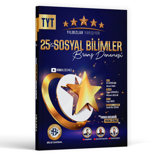 Bilgi Sarmal Yayınları TYT Sosyal Bilimler Yıldızlar Yarışıyor 25'li Branş Denemesi