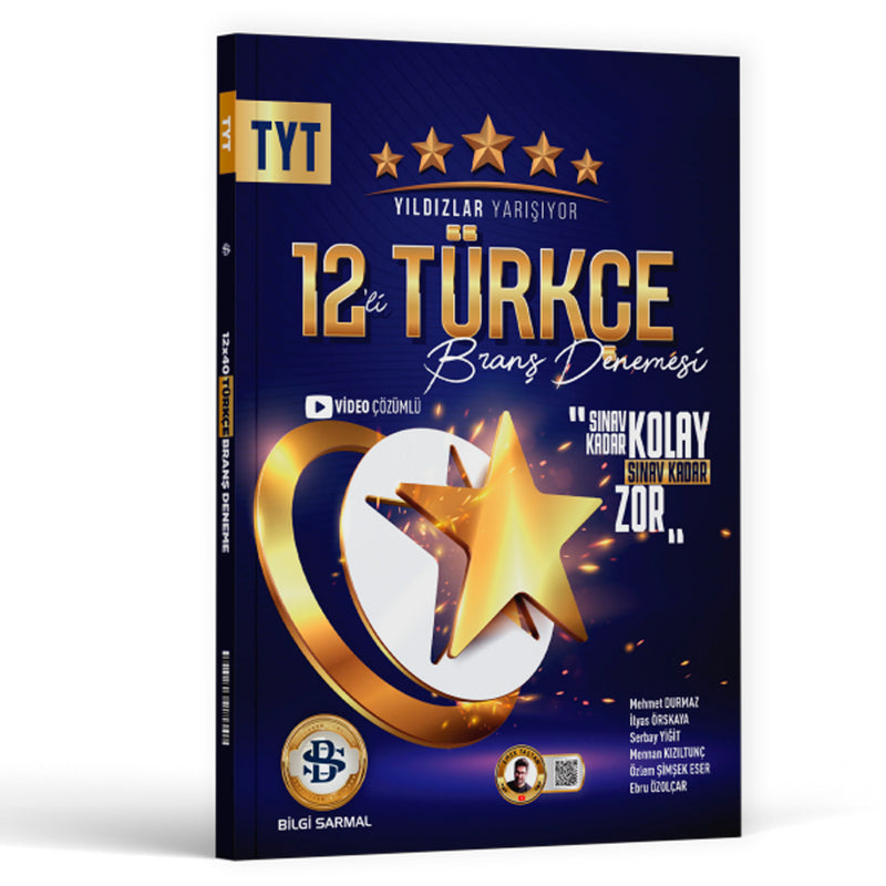 Bilgi Sarmal Yayınları TYT Türkçe Yıldızlar yarışıyor 12'li Deneme
