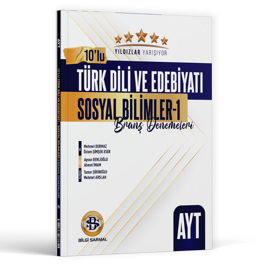 Bilgi Sarmal Yayınlartı AYT Türk Dili ve Edebiyatı Sosyal Bilimler 1 Yıldızlar Yarışıyor 10 lu Branş Denemeleri