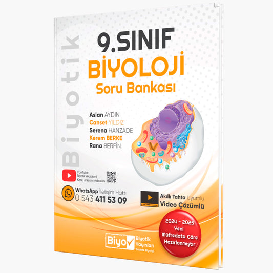 Biyotik Yayınları 9. Sınıf Biyoloji Biyotik Soru Bankası