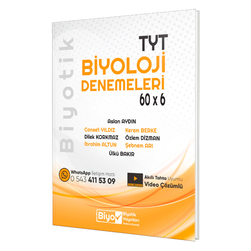 Biyotik Yayınları TYT Biyoloji Biyotik 60x6 Deneme