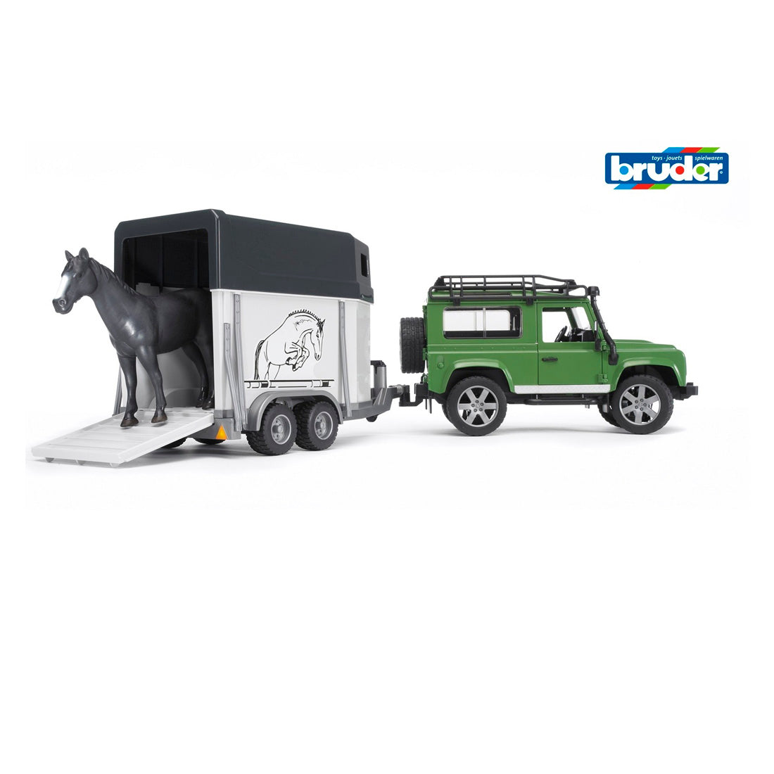 Bruder Land Rover Arazi Aracı ve At Nakil Aracı 2592