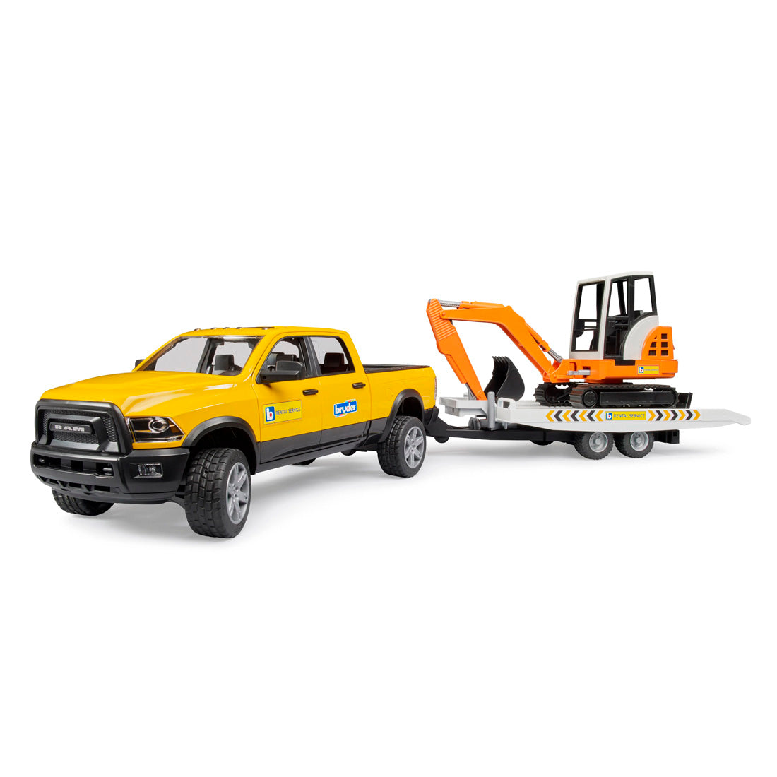 Bruder Ram 2500 Römorklu Pickup& Mini Ekskavatör Br02546