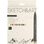 Bruno Visconti Sketch Art 10 Renk Metalik Marker Kalem - Eskiz, Sanatsal ve Çizim Kalemi