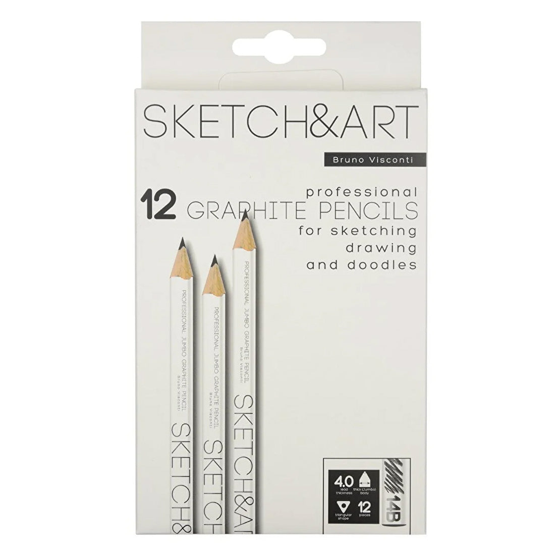 Bruno Visconti Sketch&Art 3.5 Mm 14B Dereceli Jumbo Kurşun Kalem - Sanatsal Çizim ve Eskiz Kalemi