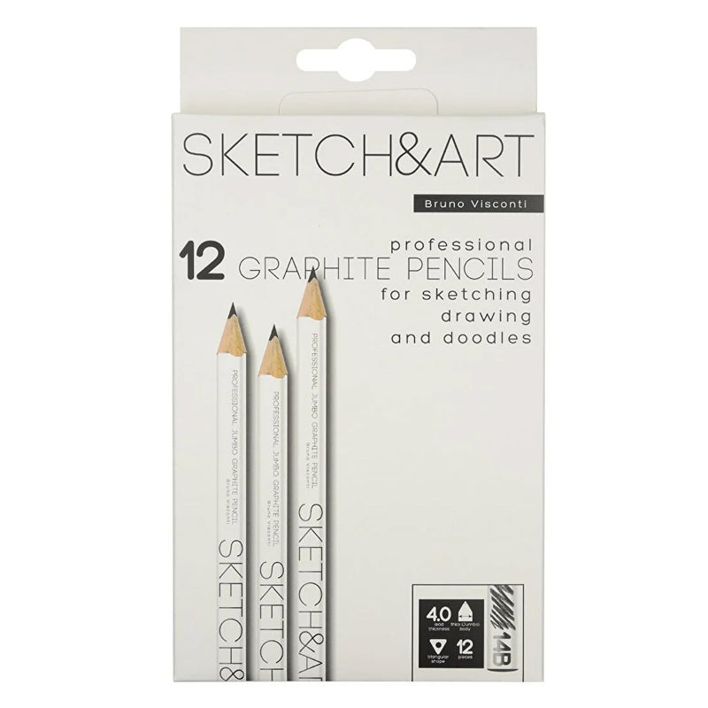 Bruno Visconti Sketch&Art 3.5 Mm 14B Dereceli Jumbo Kurşun Kalem - Sanatsal Çizim ve Eskiz Kalemi