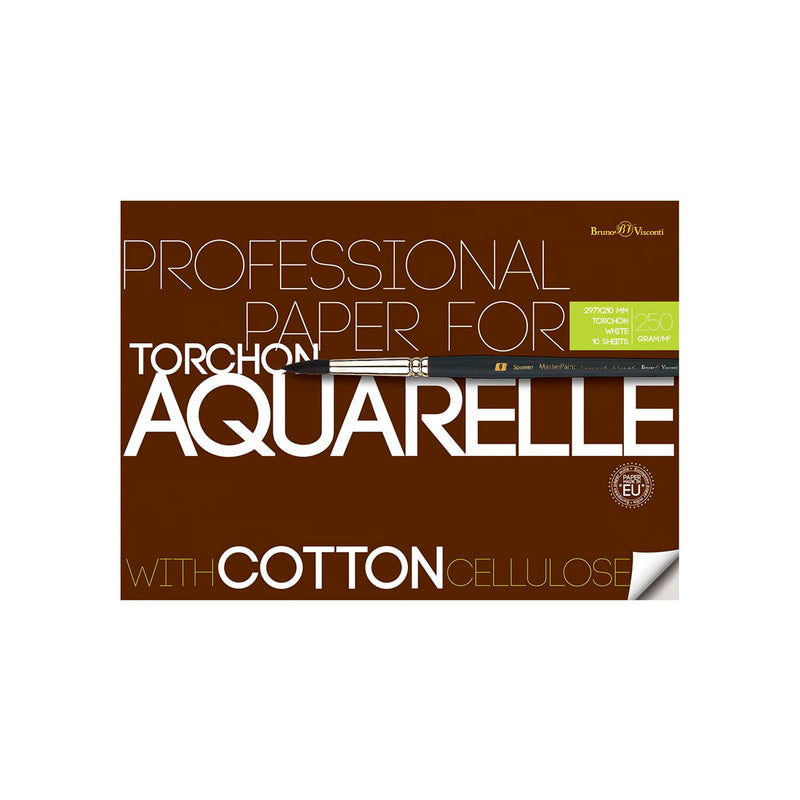 Bruno Visconti Torchon Suluboya Kağıdı 250 Gr. A4 Dosyalı 10 Yaprak - Eskiz, Resim ve Sanat Çalışmaları Kağı