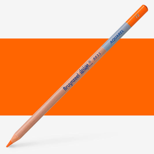 Bruynzeel Design Permanent Turuncu Renkli Kurşun Kalem - Sanatsal Çizim ve Profesyonel Boyama Kalemi