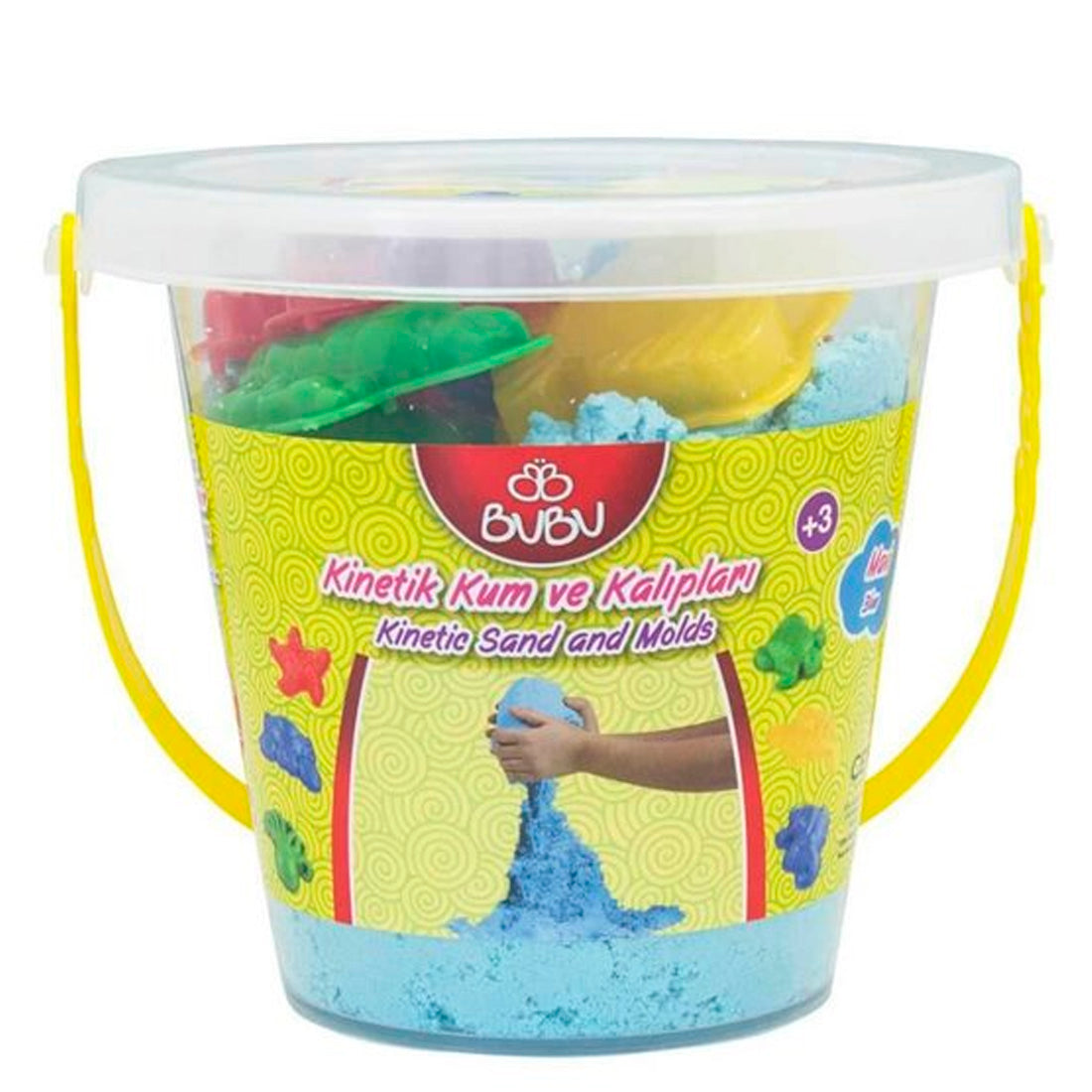 Bu-Bu 500 gr Kinetik Mavi Kum ve Kalıplar Kova BUBU-KU0020