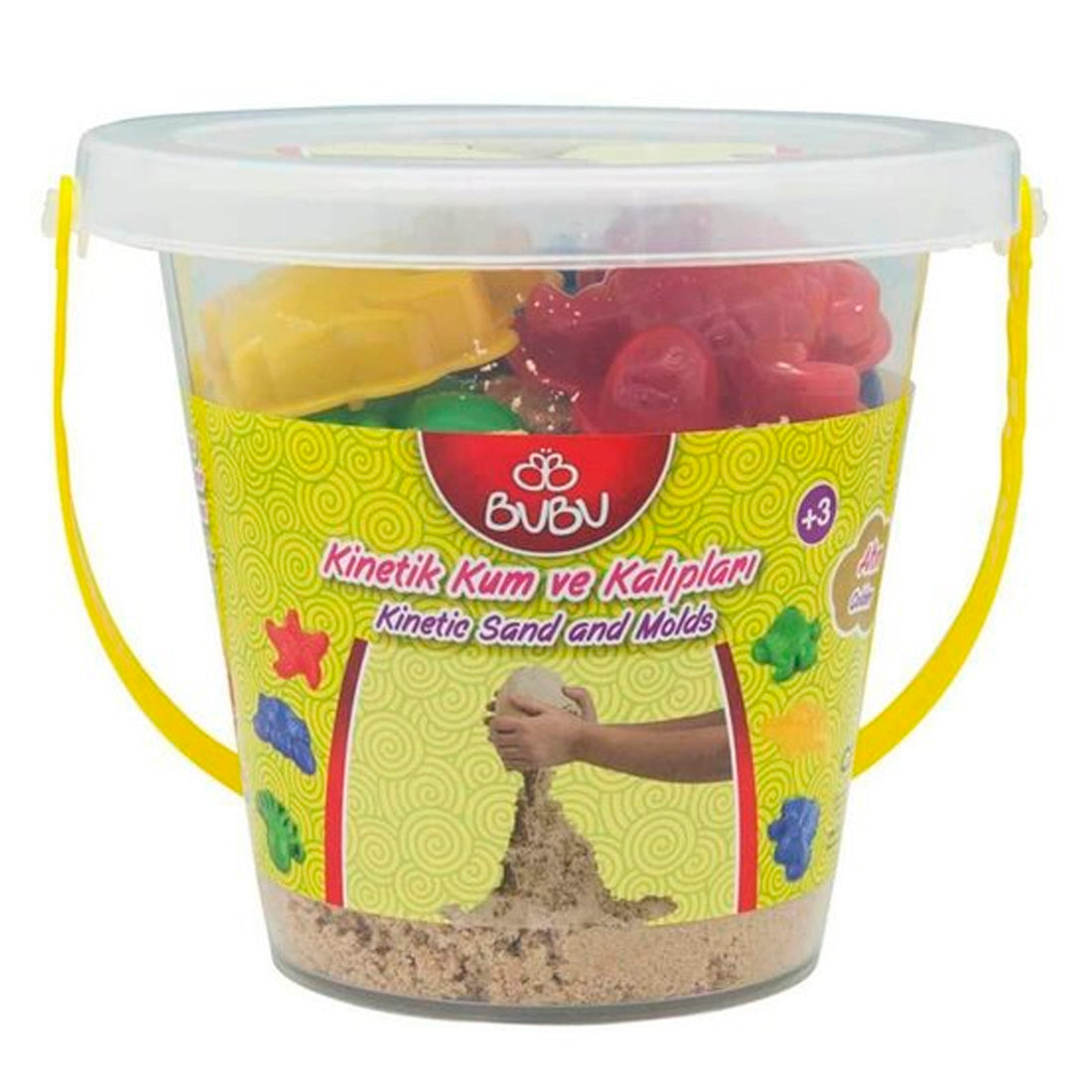 Bu-Bu 500 gr Kinetik Naturel Kum ve Kalıplar Kova BUBU-KU0019