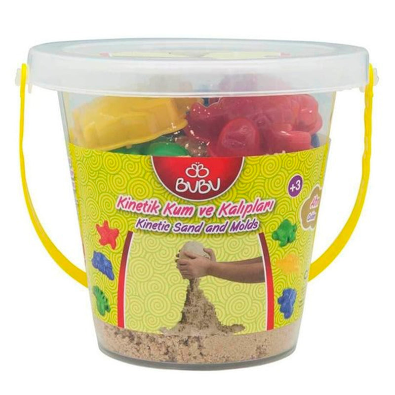 Bu-Bu 500 gr Kinetik Naturel Kum ve Kalıplar Kova BUBU-KU0019