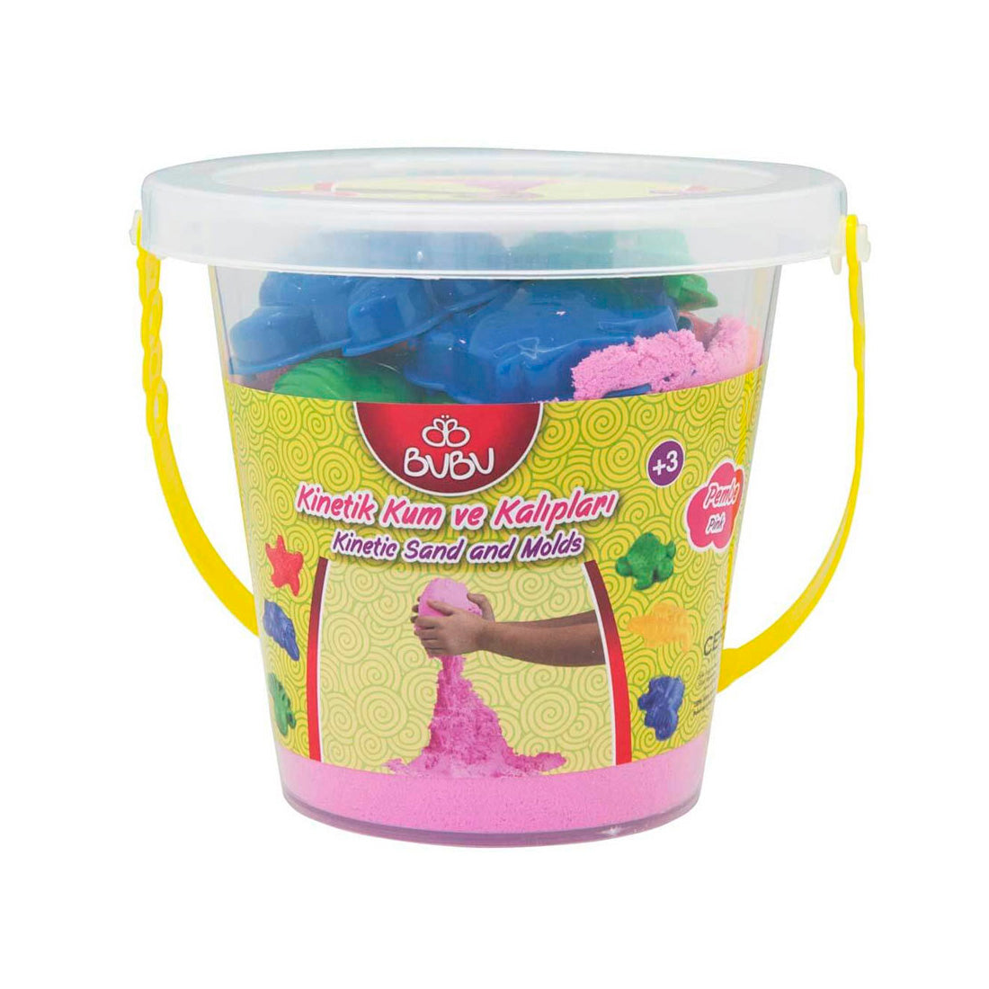 Bu-Bu 500 gr Kinetik Pembe Kum ve Kalıplar Kova BUBU-KU0023