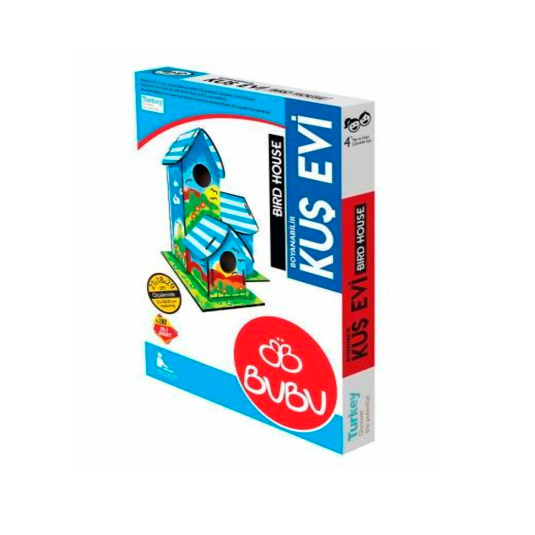 Bu-Bu Kuş Evi Boyama Ahşap Bird House Hobi Boyama AC0006