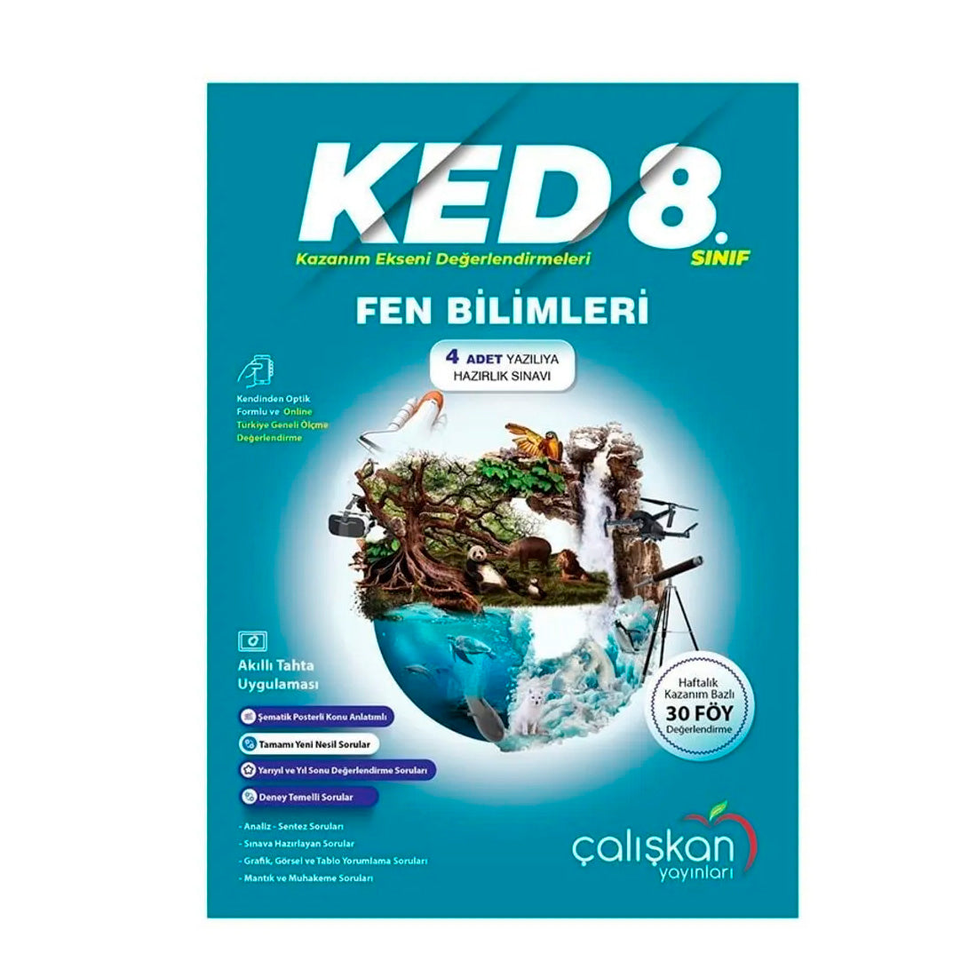 Çalışkan Yayınları 8. Sınıf Fen Bilimleri 1. Dönem Kazanım Ekseni Değerlendirme