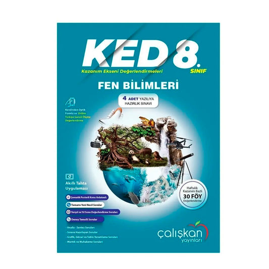 Çalışkan Yayınları 8. Sınıf Fen Bilimleri 1. Dönem Kazanım Ekseni Değerlendirme