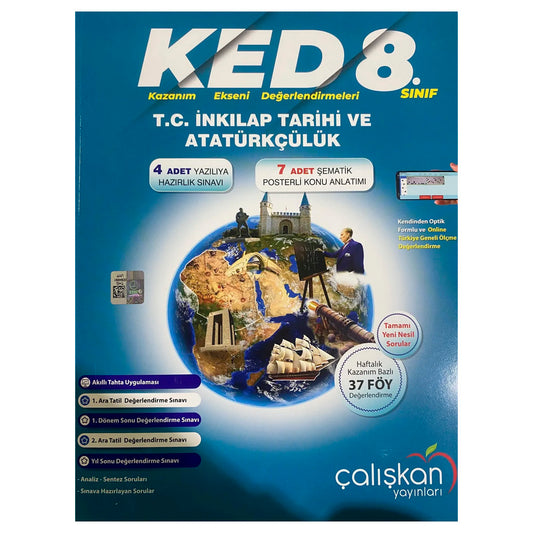 Çalışkan Yayınları 8. Sınıf  İnkılap Tarihi Kazanım Eksenleri Değerlendirmeleri