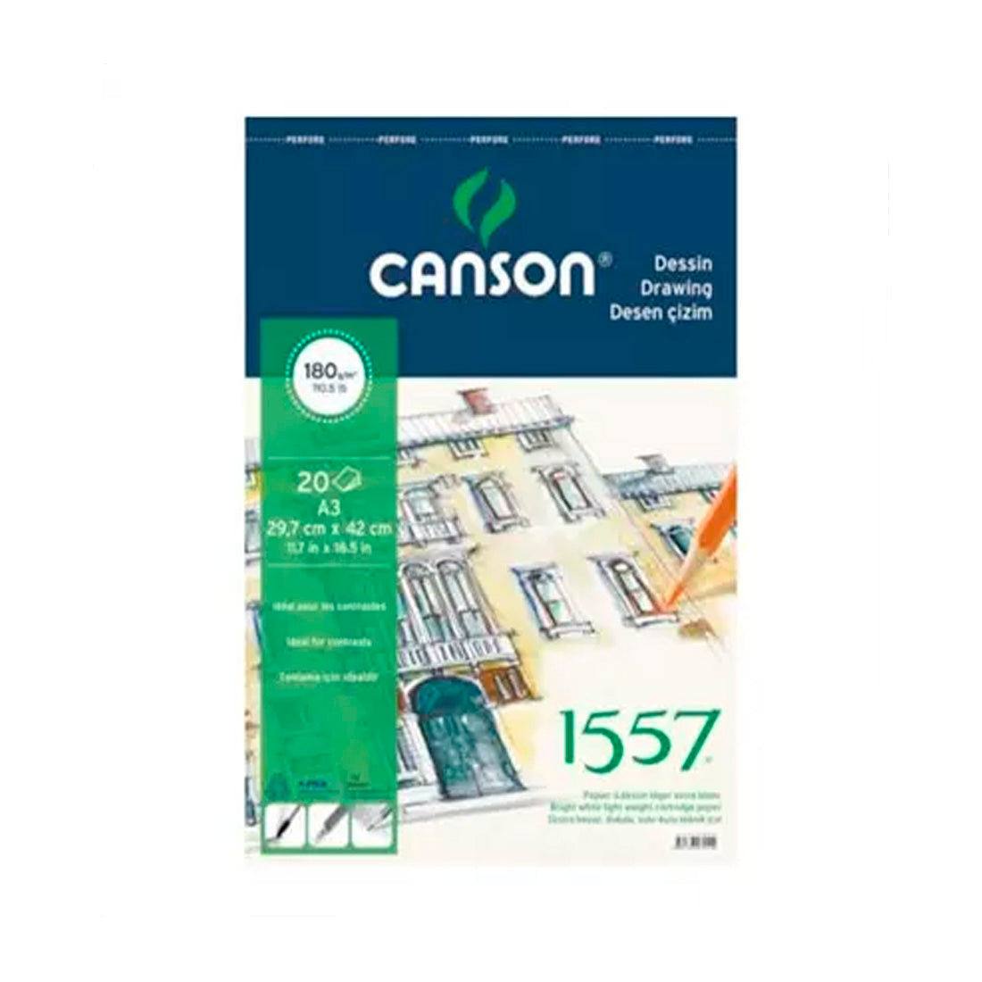 Canson 35x50 200 gr Resim Kağıdı - Sanat Çizim ve Eskiz Kağıdı