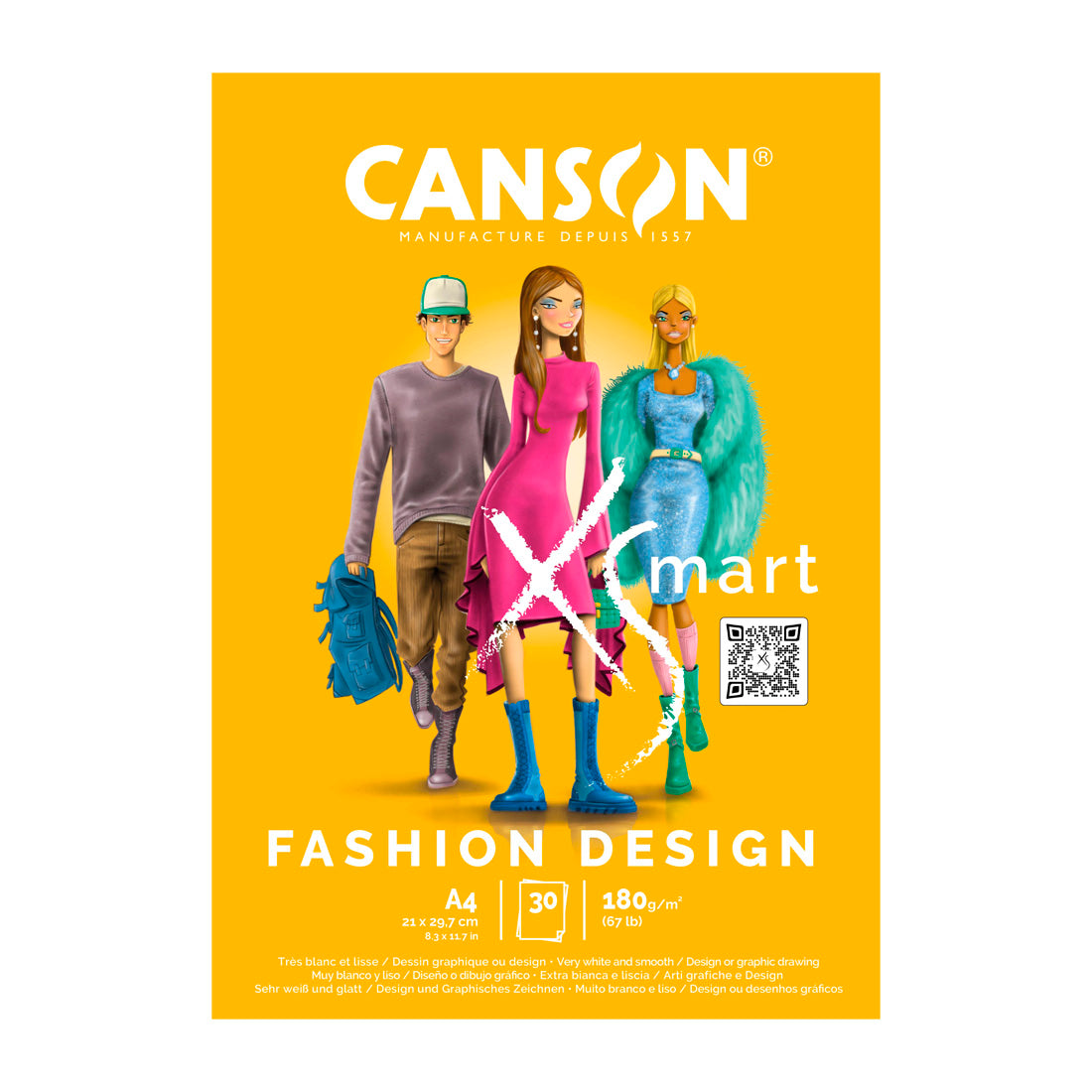 Canson A4 120Gr. Pad Xsmart Pixel Art 40SH Çizim Defteri - Eskiz ve Not Tutma Defteri