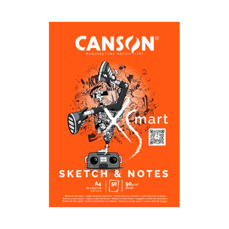 Canson A4 150Gr. Pad Xsmart Drawing Art 40SH Çizim Defteri - Sanatsal Eskiz ve Çizim Defteri