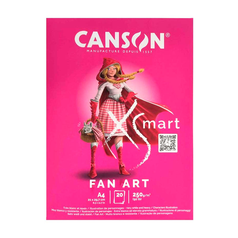 Canson A4 250Gr. Pad Xsmart Fan Art 20SH Çizim Defteri - Eskiz ve Sanatsal Çizim Defteri