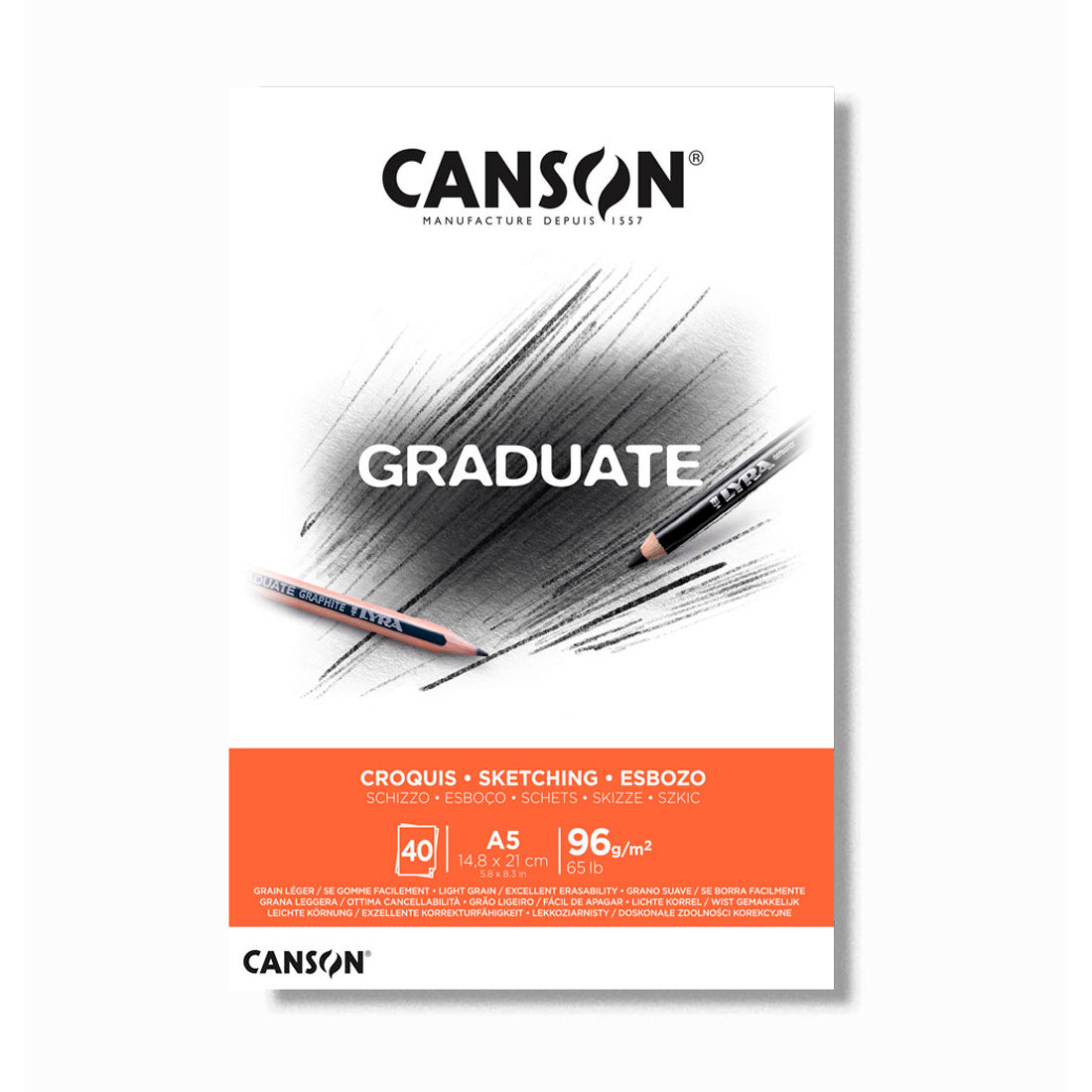 Canson Graduate A5 96 gr Sketch Çizim Defteri - Sanatsal Eskiz ve Not Defteri