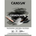 Canson Graduate Mix Media Gri Ton 220G 30 Sayfa A4 Eskiz Defteri - Sanatsal Çizim ve Okul Defteri