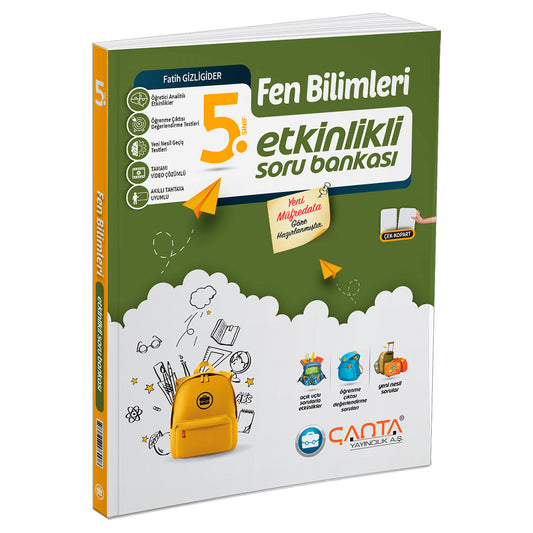 Çanta Yayınları 5. Sınıf Fen Bilimleri Etkinlikli Kazanım Soru Bankası