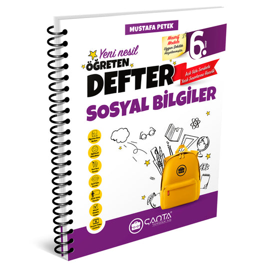 Çanta Yayınları 6. Sınıf Sosyal Bilgiler Okula Yardımcı Öğreten Defter