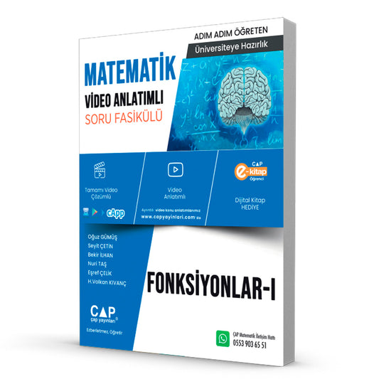 Çap Yayınları Üniversiteye Hazırlık Matematik Fonksiyonlar 1 Konu Anlatımlı Soru Bankası