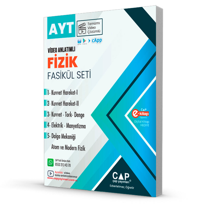Çap Yayınları YKS TYT AYT Fizik Video Çözümlü Fasikül Seti
