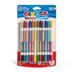 Carioca 12'Li 24 Renk Bicolor Süper Yıkanabilir Çift Uçlu Keçeli Boya Kalemi 42265