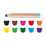 Carioca 3 In 1 Jumbo 10'lu Bebek Ahşap Gövdeli Boya Kalemi 42818