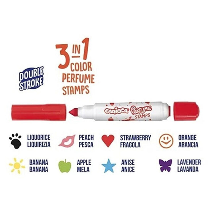 Carioca 8'Li Kokulu Damgalı Jumbo Keçeli Kalemi 42988