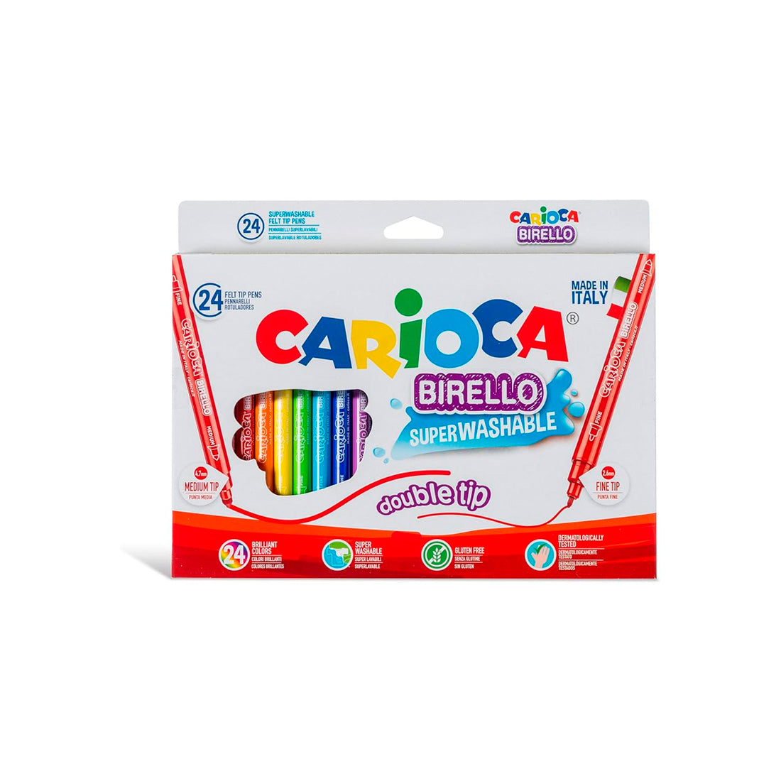 Carioca Birello 24'lü Çift Taraflı Süper Yıkanabilir Keçeli Kalem 41521