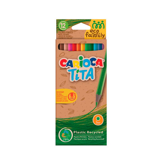 Carioca Eco Family Tita Kuru Boya Kalemi 12'Li - Sanatsal Çizim ve Okul Kalemi
