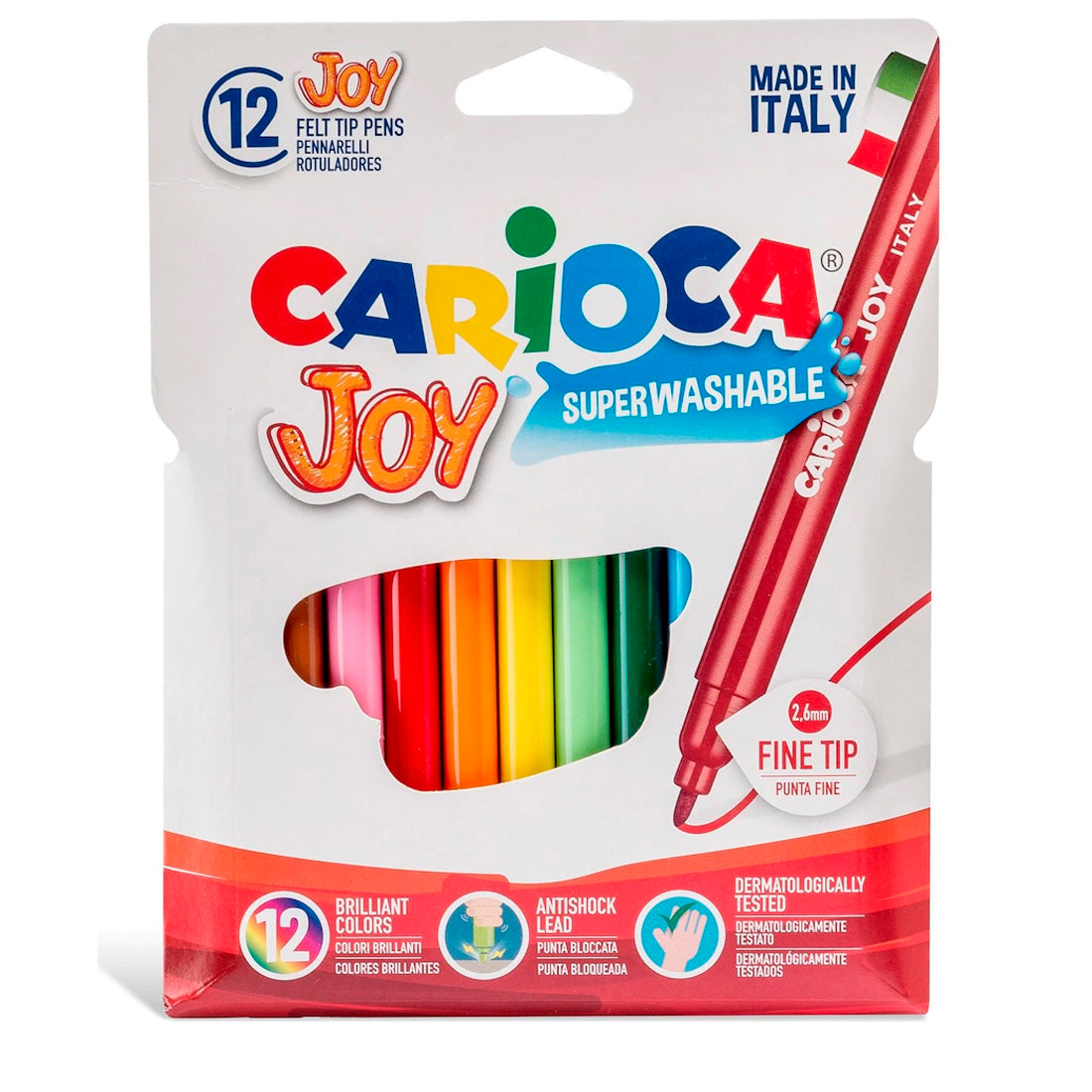Carioca Joy Süper 12'li Yıkanabilir Keçeli Boya Kalemi 40614
