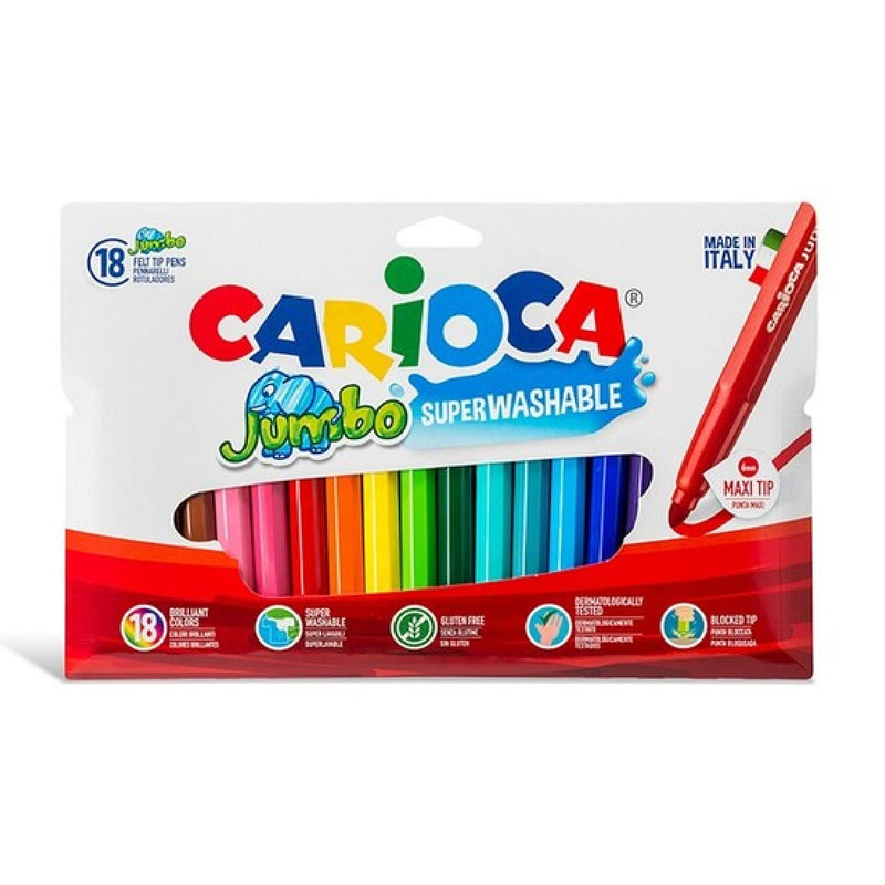 Carioca Jumbo Keçeli Boya Kalemi 18'li