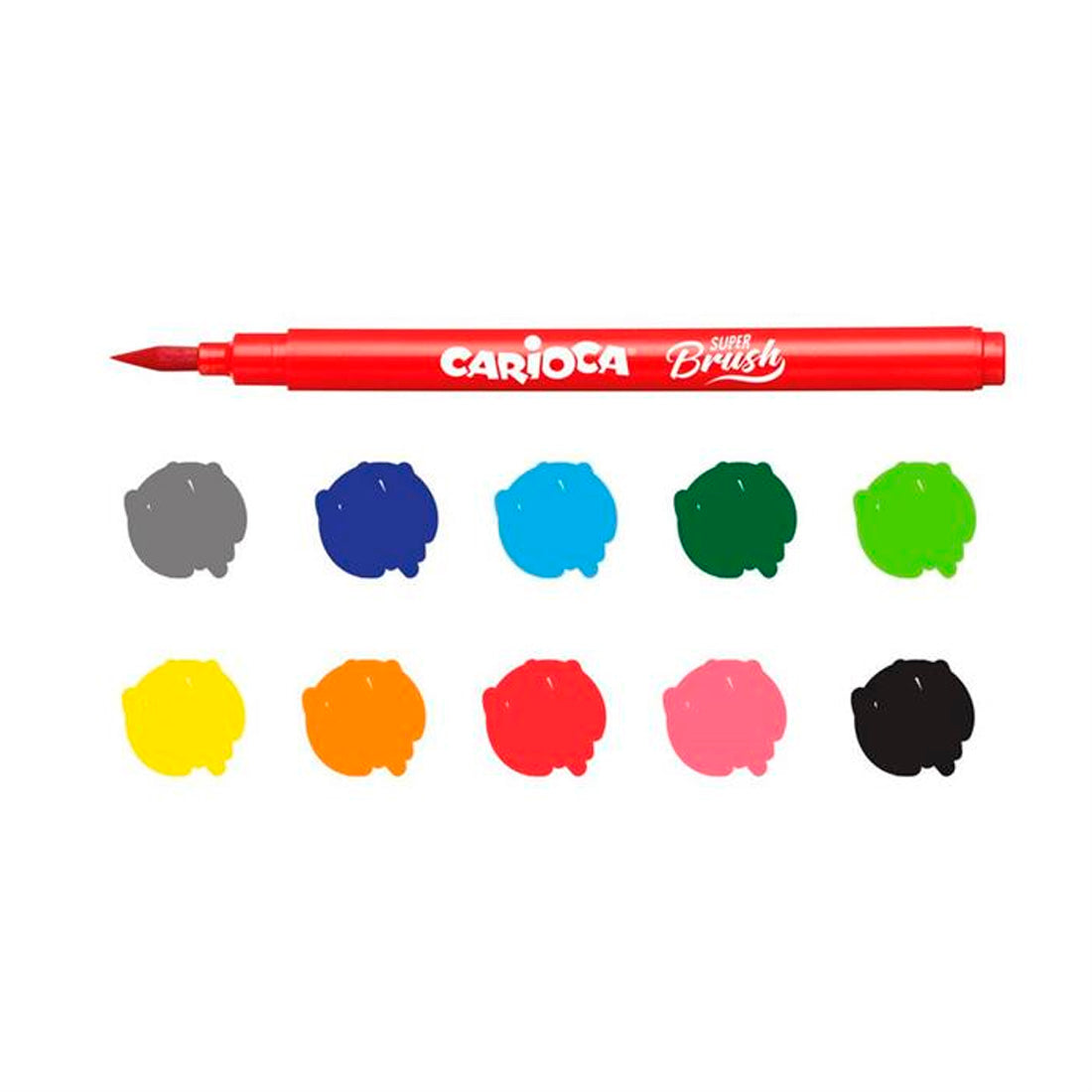 Carioca Super Brush 10'lu Fırça Uçlu Keçeli Kalemi 42937