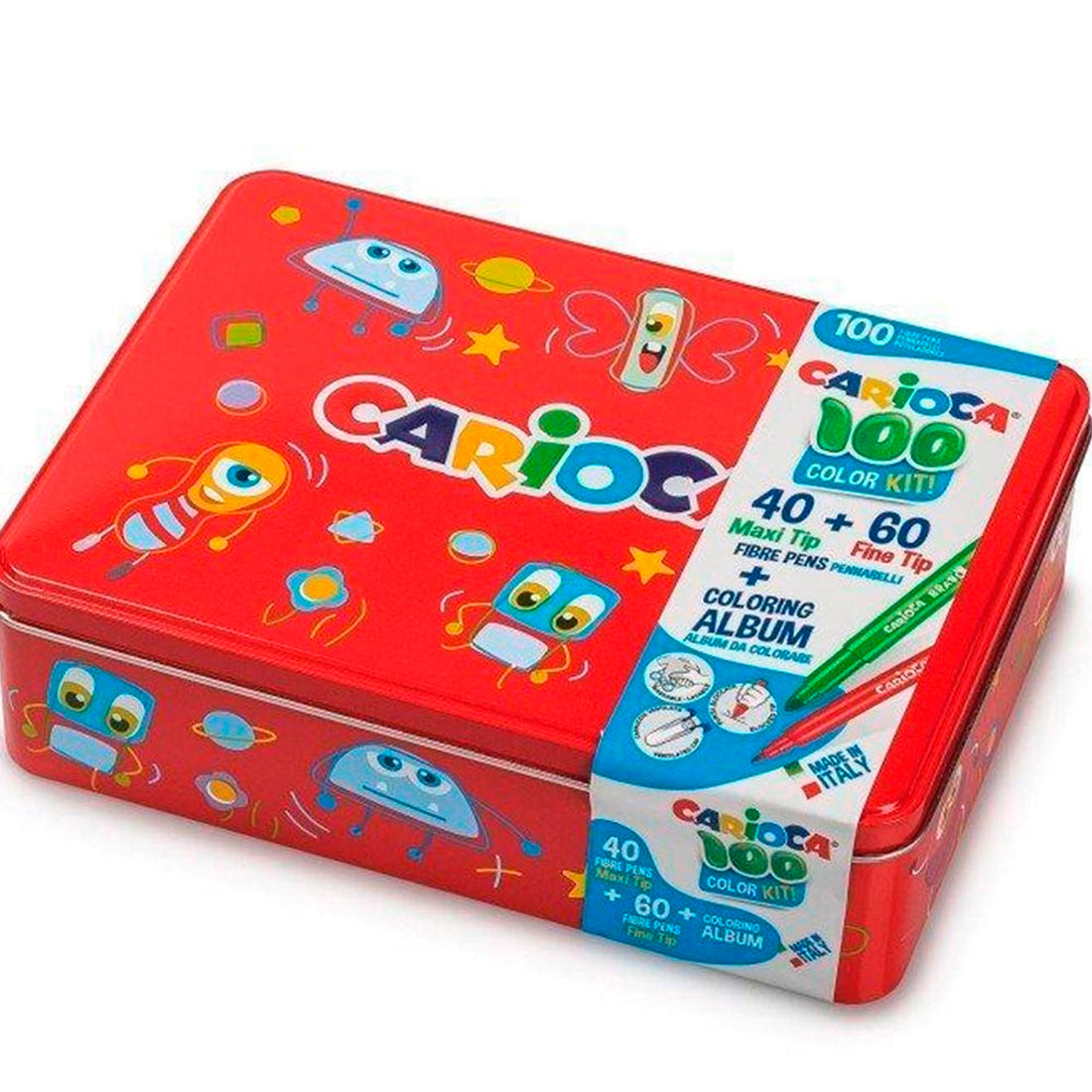 Carioca Süper Yıkanabilir 100'lü Keçeli Boya Kalemi+Boyama Kitabı 42736