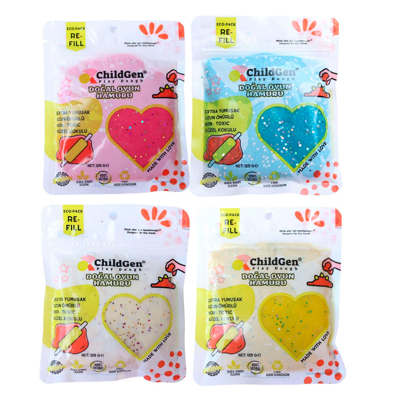 ChildGen Ecopack 4'lü Simli Set Oyun Hamuru 00601100