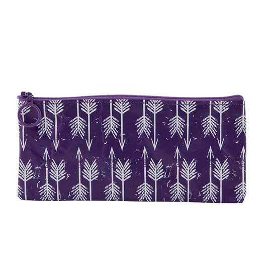 Chumac Tyvek Mor Beyaz Ok Desenli Unisex Kalem Çantası