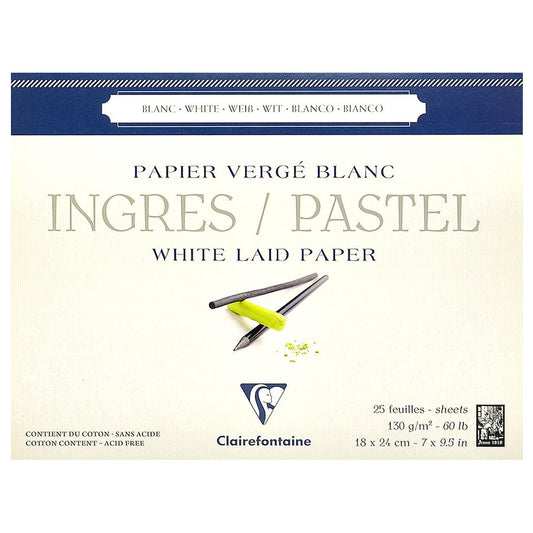 Clairefontaine Igres Pastel Blok 18x24cm 130gr 25 Yaprak Uzun Kenarı Yapışkanlı - Sanatsal Eskiz ve Ç
