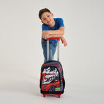 Coral High Araba Desenli Işıklı Tekerlek Siyah Çekçekli Sırt ve Okul Çantası 23947