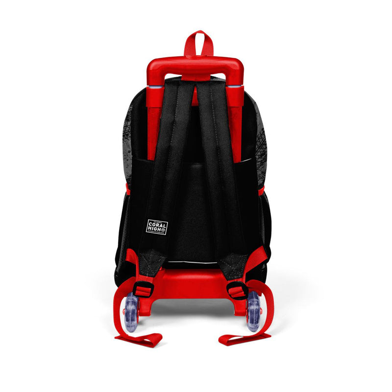 Coral High Araba Desenli Işıklı Tekerlek Siyah Çekçekli Sırt ve Okul Çantası 23947