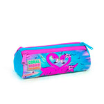 Coral High Flamingo Desenli Mavi-Pembe Renkli Üç Bölmeli Kalem Çanta 22030